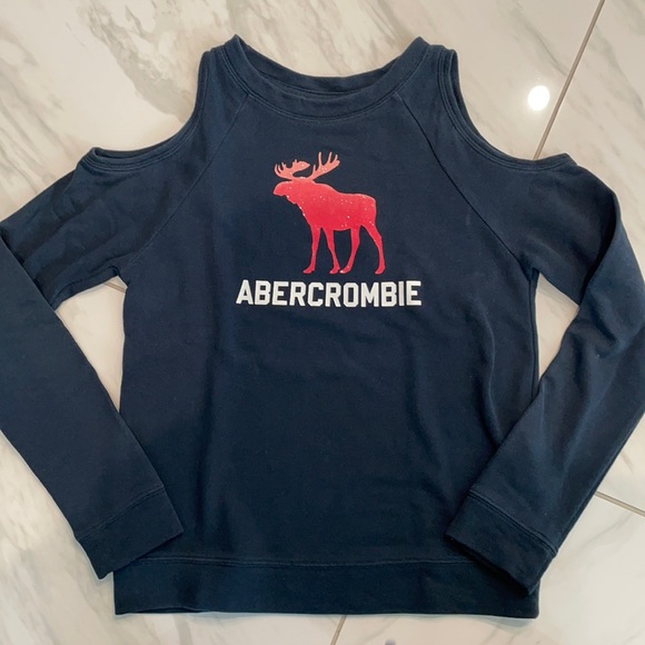 Girls Abercrombie kids navy blue sweater - Picture 1 of 4